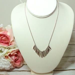 Sterling Silver Gradient Multi-charm Necklace